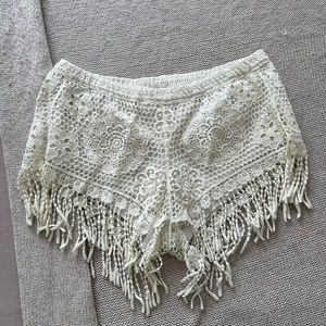 Croché white shorts | Croché pants